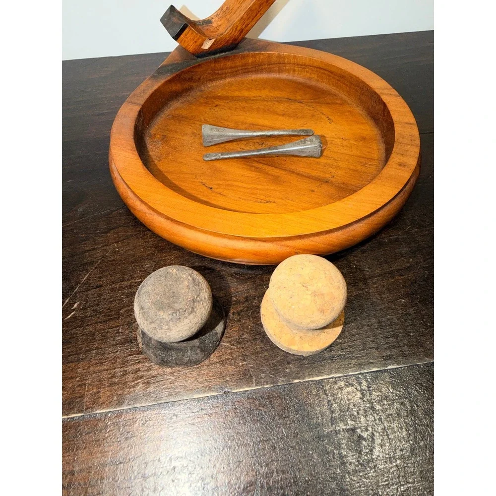 Vintage Wood Pipe Stand Ashtray Italy Nail‎ Pipe Tampers Cork Knocker Stoppers